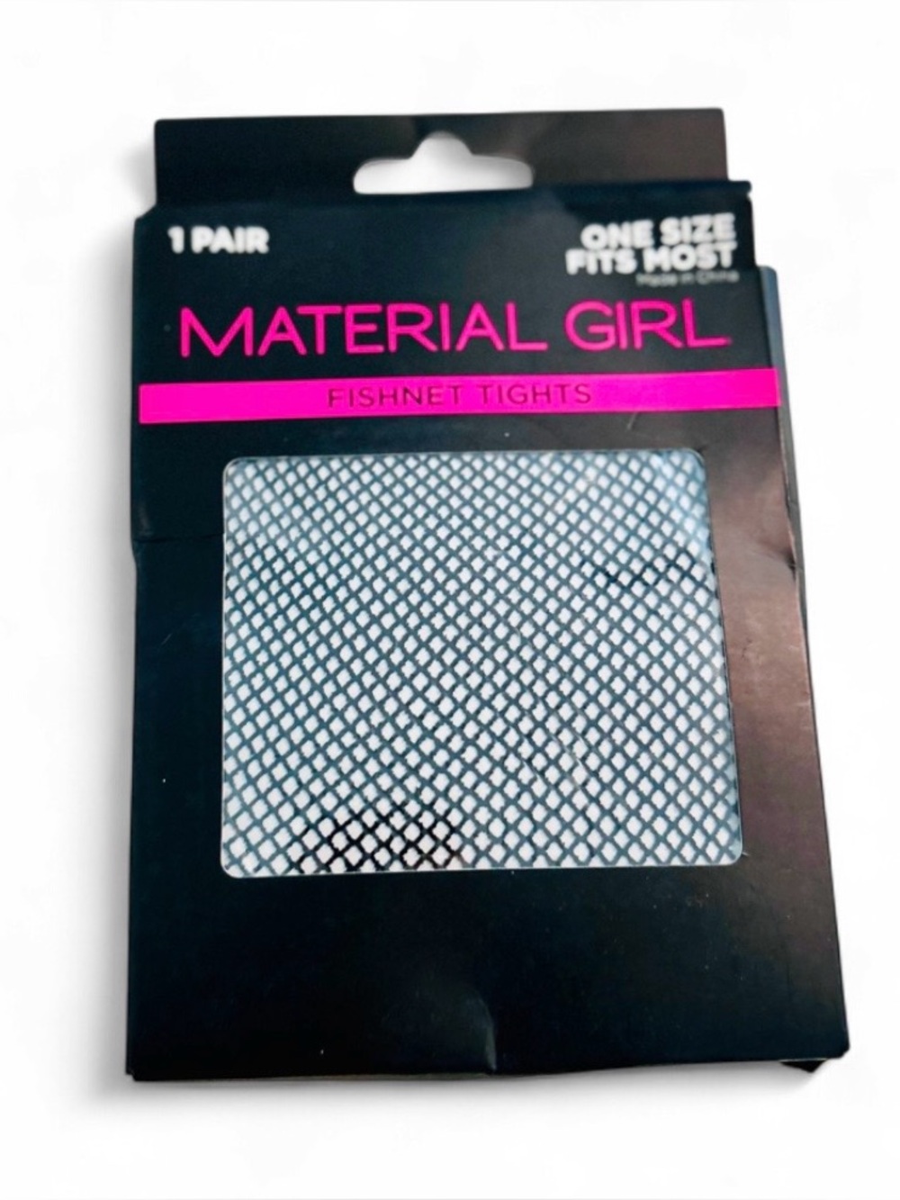 Material Girl Fishnet Tights One Size Fits Most NWT